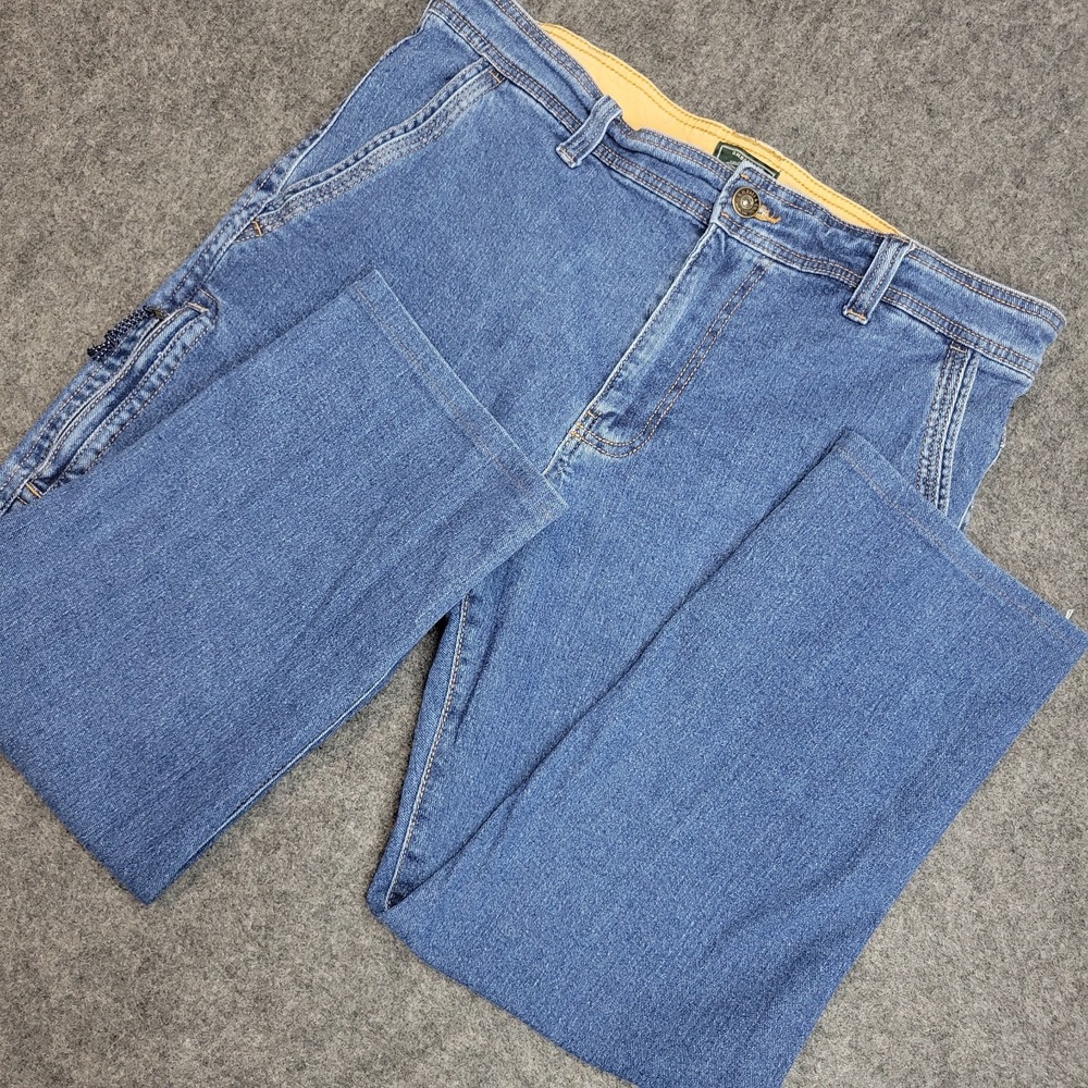 GH Bass Co Jeans Mens 34x26 Blue Denim Carpenter Workwear Streetwear Grunge